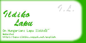 ildiko lapu business card